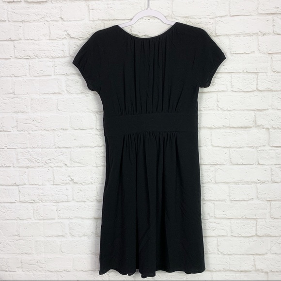 Theory Jillyn Silhouette Wool Silk Black Dress 4 - Picture 6 of 8